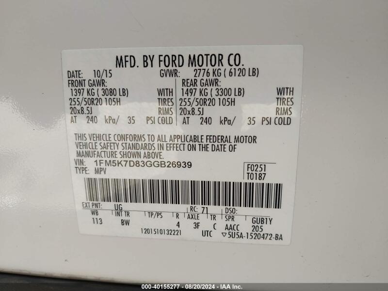 2016 FORD EXPLORER XLT - 1FM5K7D83GGB26939 | SeoVin.biz