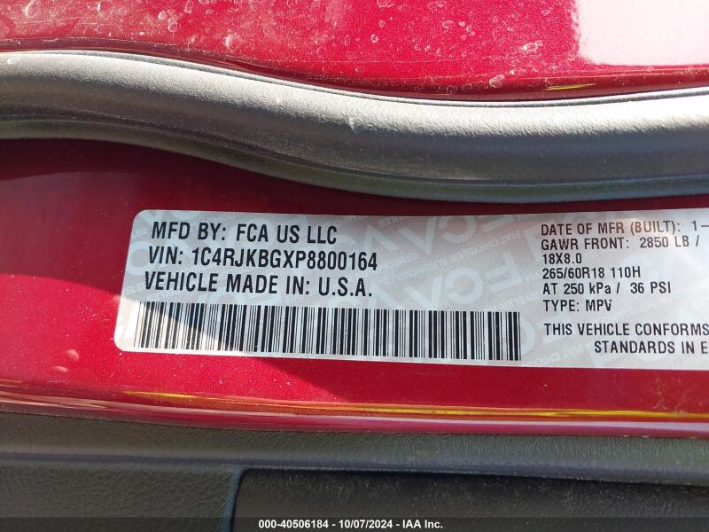 2023 JEEP GRAND CHEROKEE L LIMITED 4X4 - 1C4RJKBGXP8800164 | SeoVin.biz