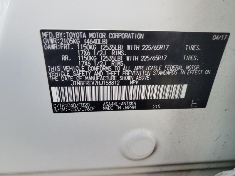 2017 TOYOTA RAV4 LE - JTMBFREV7HJ158812 | SeoVin.biz