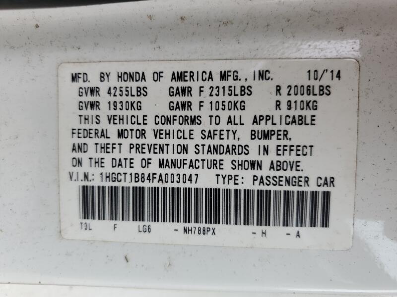 2015 HONDA ACCORD EXL - 1HGCT1B84FA003047 | SeoVin.biz