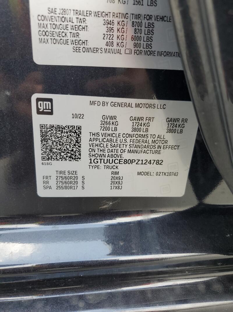 2023 GMC SIERRA K1500 ELEVATION - 1GTUUCE80PZ124782 | SeoVin.biz