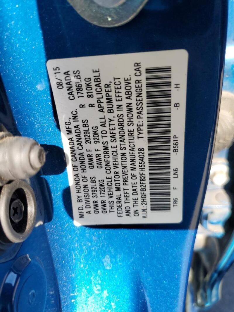 2015 HONDA CIVIC EX - 2HGFB2F82FH554028 | SeoVin.biz