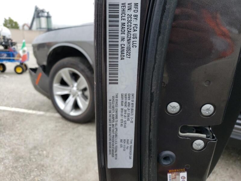 2022 DODGE CHALLENGER SXT - 2C3CDZAG2NH105227 | SeoVin.biz