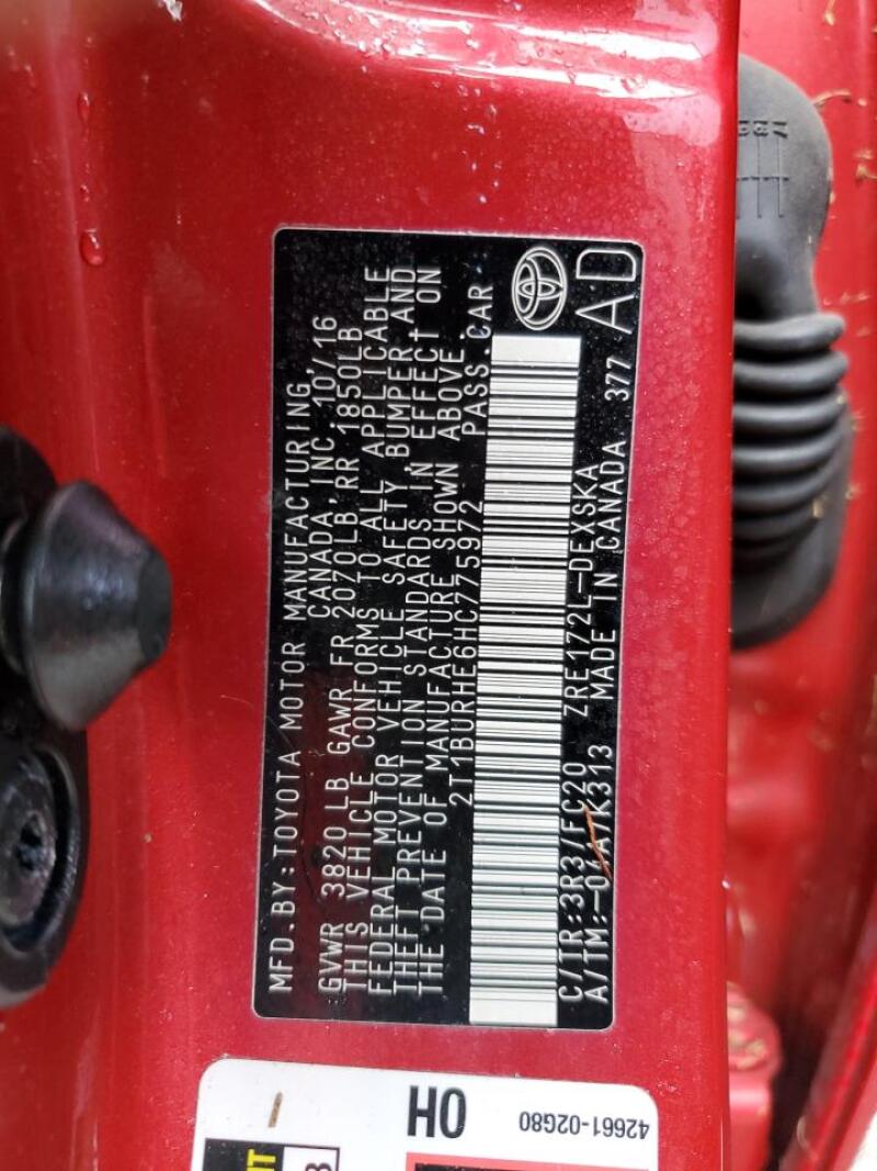 2017 TOYOTA COROLLA L - 2T1BURHE6HC775972 | SeoVin.biz