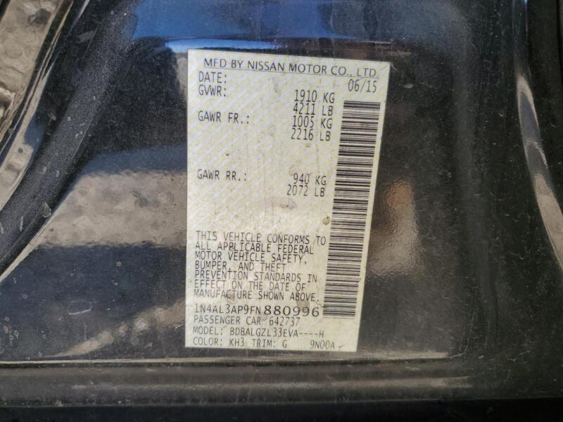 2015 NISSAN ALTIMA 2.5 - 1N4AL3AP9FN880996 | SeoVin.biz