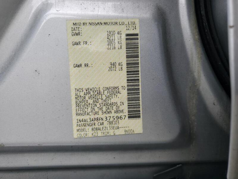 2015 NISSAN ALTIMA 2.5 - 1N4AL3AP8FN375967 | SeoVin.biz