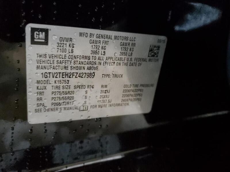 2015 GMC SIERRA K1500 - 1GTV2TEH2FZ427989 | SeoVin.biz