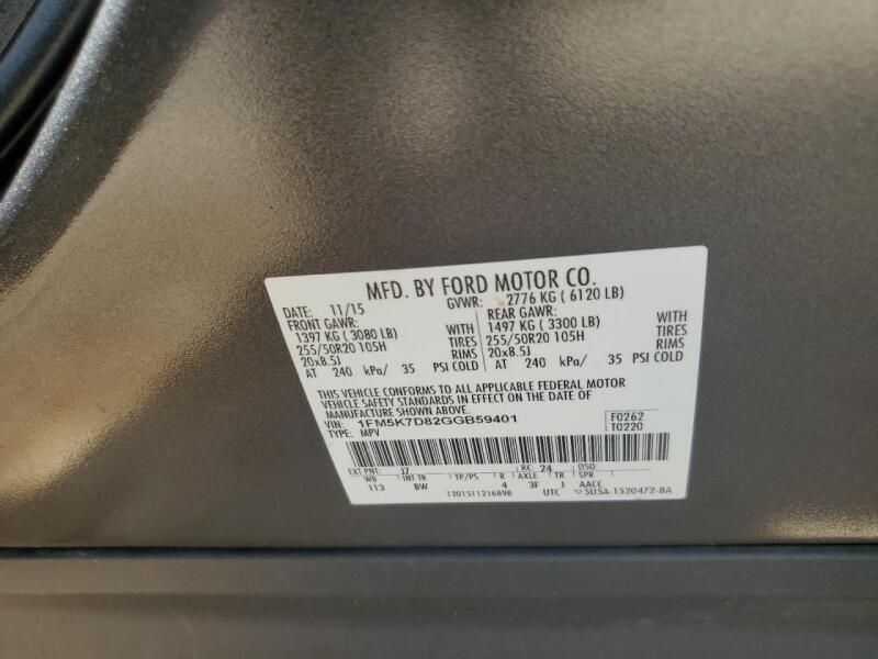 2016 FORD EXPLORER XLT - 1FM5K7D82GGB59401 | SeoVin.biz