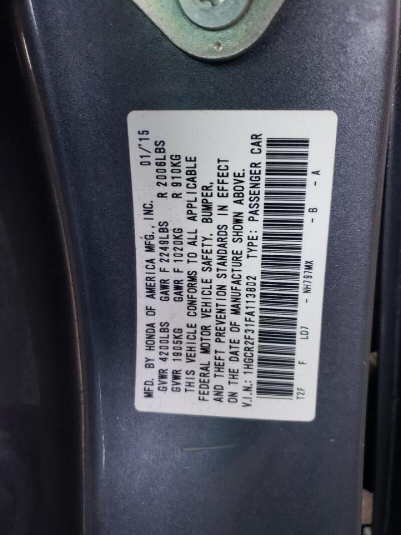 2015 HONDA ACCORD LX - 1HGCR2F31FA113802 | SeoVin.biz