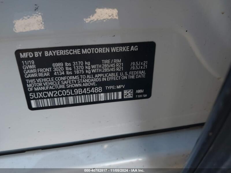 2020 BMW X7 XDRIVE40I - 5UXCW2C05L9B45488 | SeoVin.biz