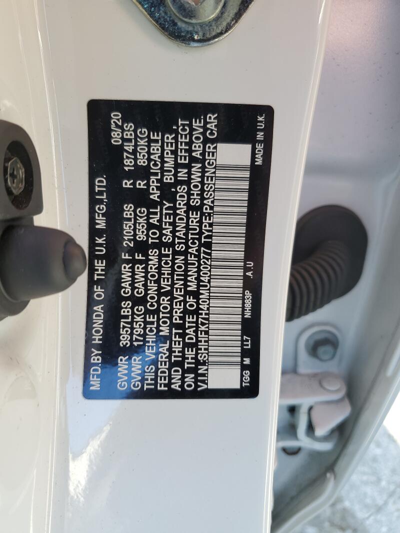 2021 HONDA CIVIC SPORT - SHHFK7H40MU400277 | SeoVin.biz