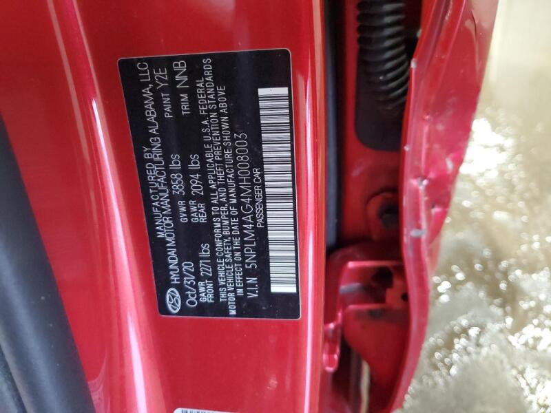 2021 HYUNDAI ELANTRA SEL - 5NPLM4AG4MH008003 | SeoVin.biz