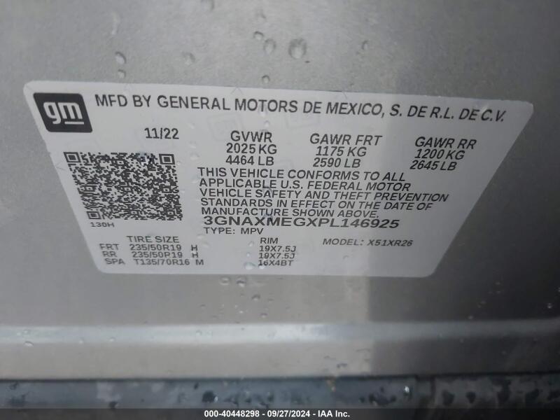 2023 CHEVROLET EQUINOX FWD RS - 3GNAXMEGXPL146925 | SeoVin.biz