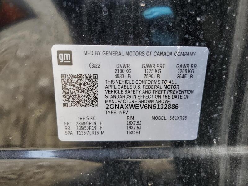 2022 CHEVROLET EQUINOX RS - 2GNAXWEV6N6132886 | SeoVin.biz