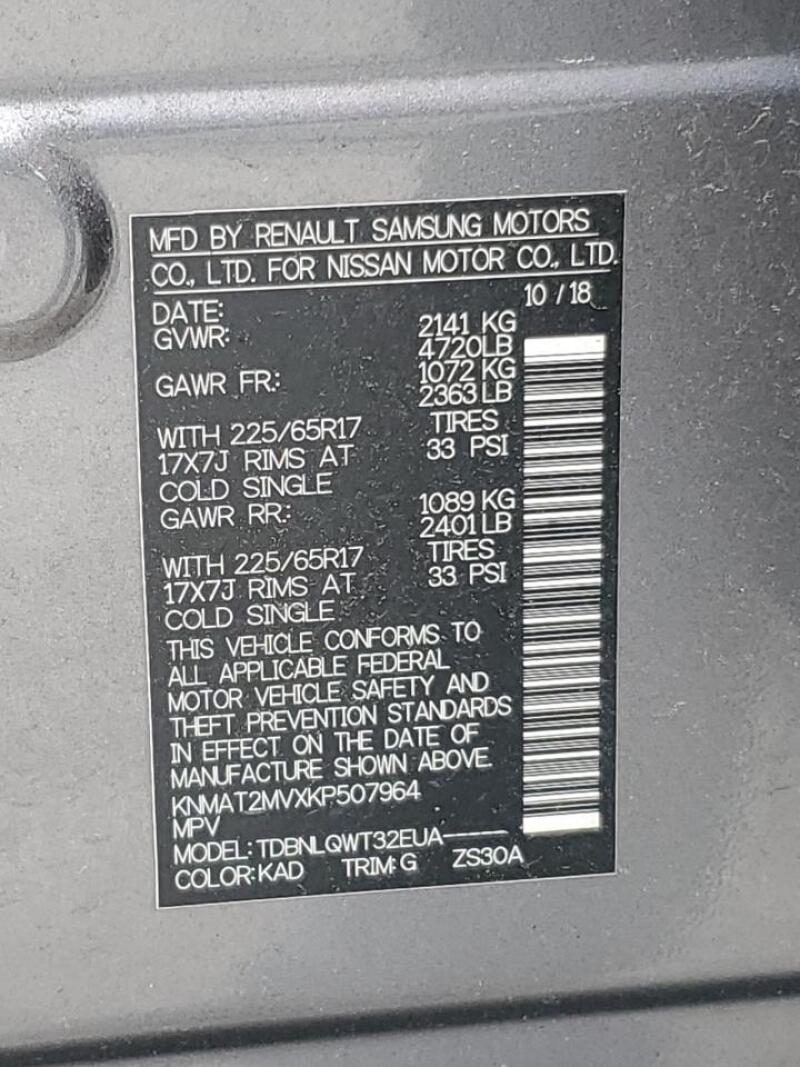 2019 NISSAN ROGUE S - KNMAT2MVXKP507964 | SeoVin.biz