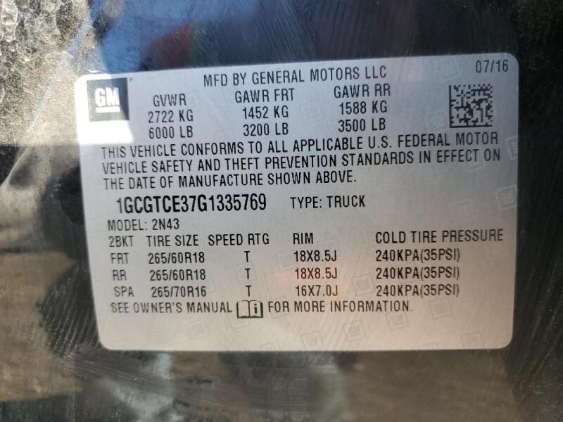 2016 CHEVROLET COLORADO LT - 1GCGTCE37G1335769 | SeoVin.biz