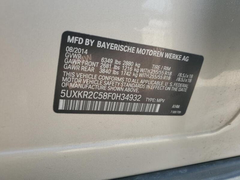 2015 BMW X5 SDRIVE35I - 5UXKR2C58F0H34932 | SeoVin.biz