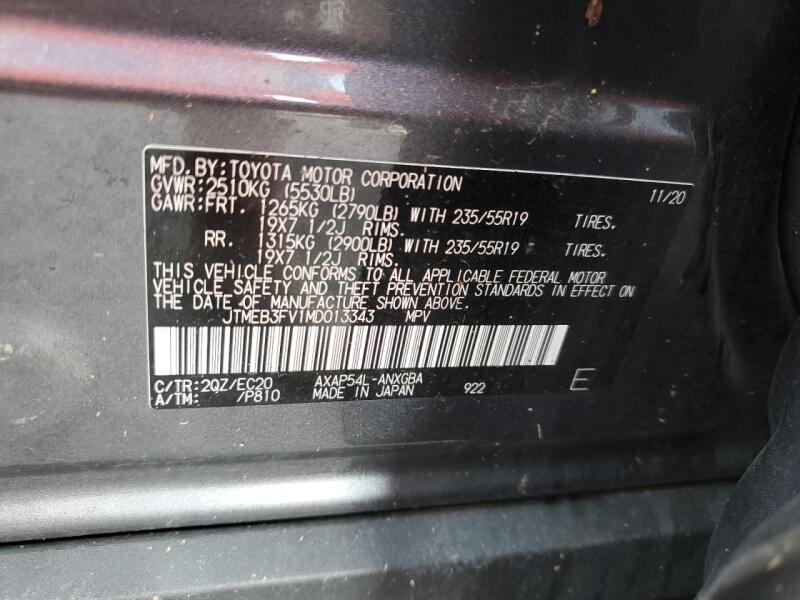 2021 TOYOTA RAV4 PRIME XSE - JTMEB3FV1MD013343 | SeoVin.biz