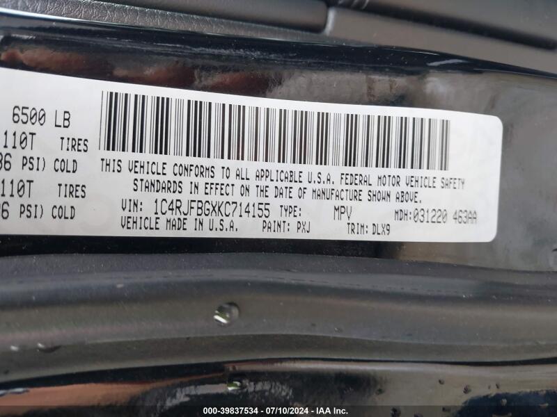 2019 JEEP GRAND CHEROKEE LIMITED 4X4 - 1C4RJFBGXKC714155 | SeoVin.biz