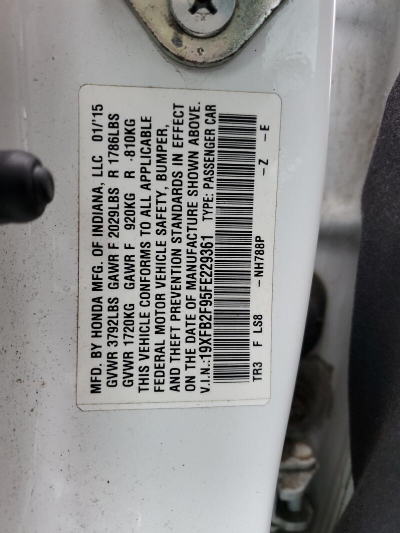 2015 HONDA CIVIC EXL - 19XFB2F95FE229361 | SeoVin.biz