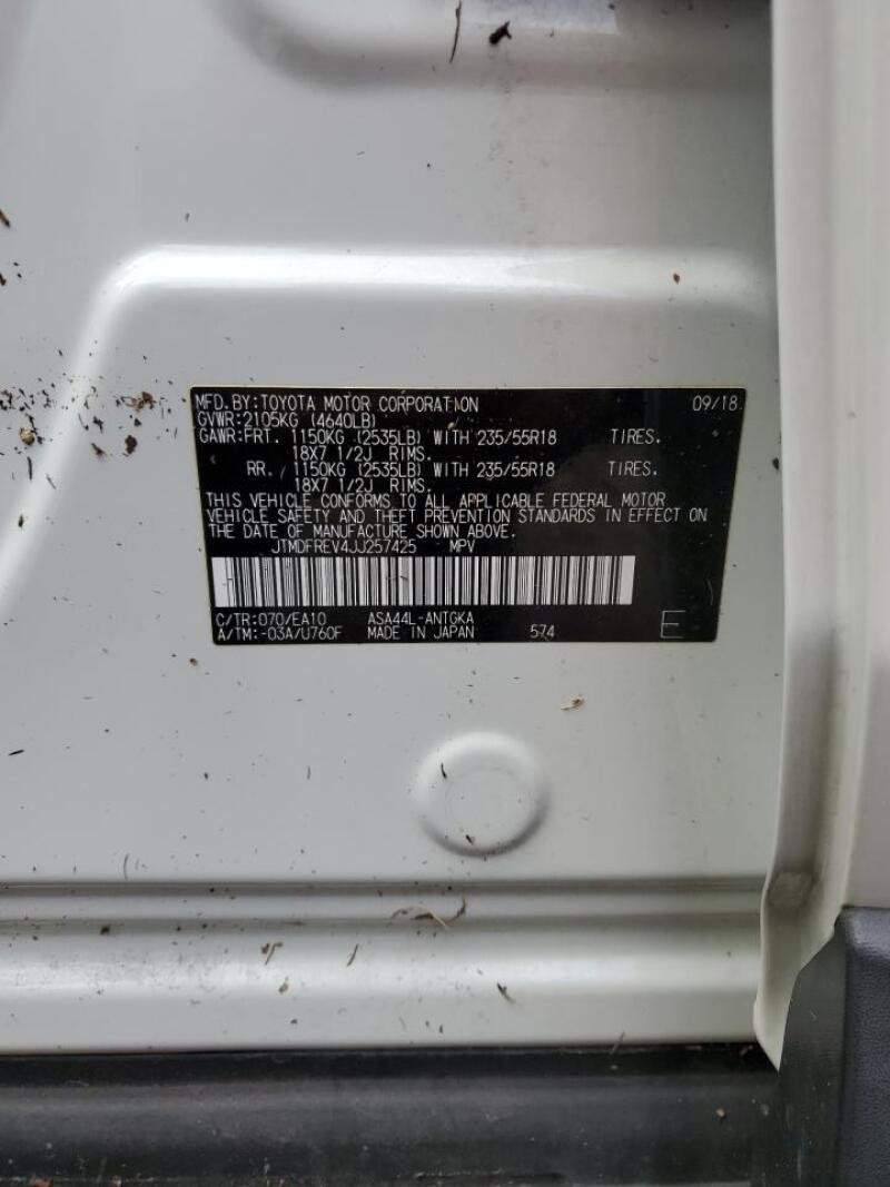 2018 TOYOTA RAV4 LIMITED - JTMDFREV4JJ257425 | SeoVin.biz