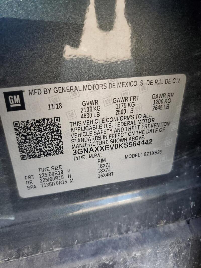 2019 CHEVROLET EQUINOX PREMIER - 3GNAXXEV0KS564442 | SeoVin.biz