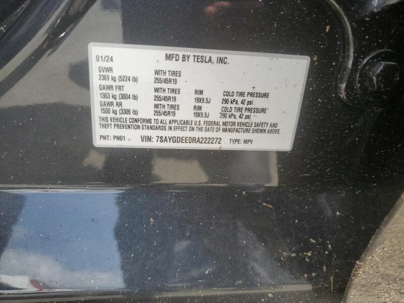 2024 TESLA MODEL Y - 7SAYGDEE0RA222272 | SeoVin.biz