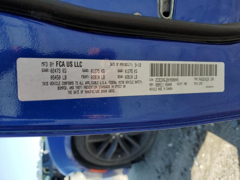 2019 DODGE CHARGER SCAT PACK - 2C3CDXGJ2KH508045 | SeoVin.biz