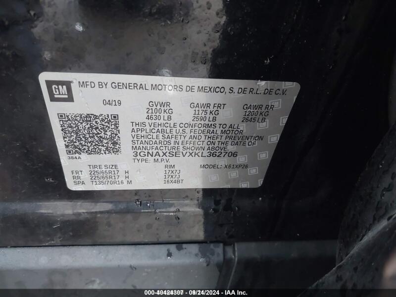 2019 CHEVROLET EQUINOX LS - 3GNAXSEVXKL362706 | SeoVin.biz