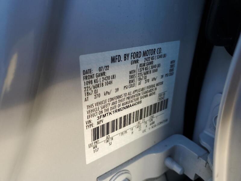 2022 FORD MUSTANG MACH-E SELECT - 3FMTK1RM2NMA44388 | SeoVin.biz