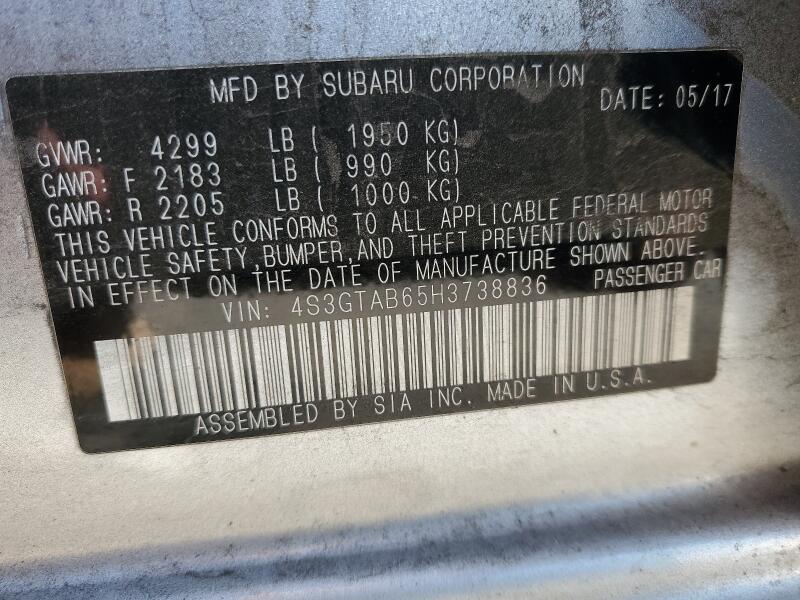 2017 SUBARU IMPREZA PREMIUM - 4S3GTAB65H3738836 | SeoVin.biz