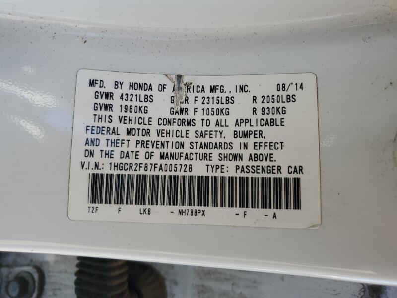 2015 HONDA ACCORD EXL - 1HGCR2F87FA005728 | SeoVin.biz