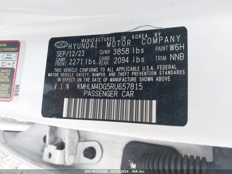2024 HYUNDAI ELANTRA SEL - KMHLM4DG5RU657815 | SeoVin.biz